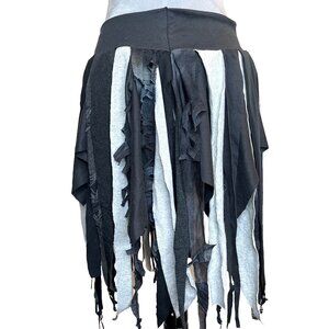 Gray Mummy Skirt Size Small Medium Fringe Top Cosplay Costume Tattered Torn Goth